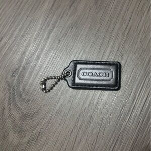 Coach Black Leather Hangtag